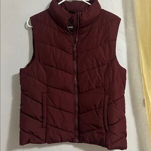 Aeropostale Maroon Remixed Down Vest
